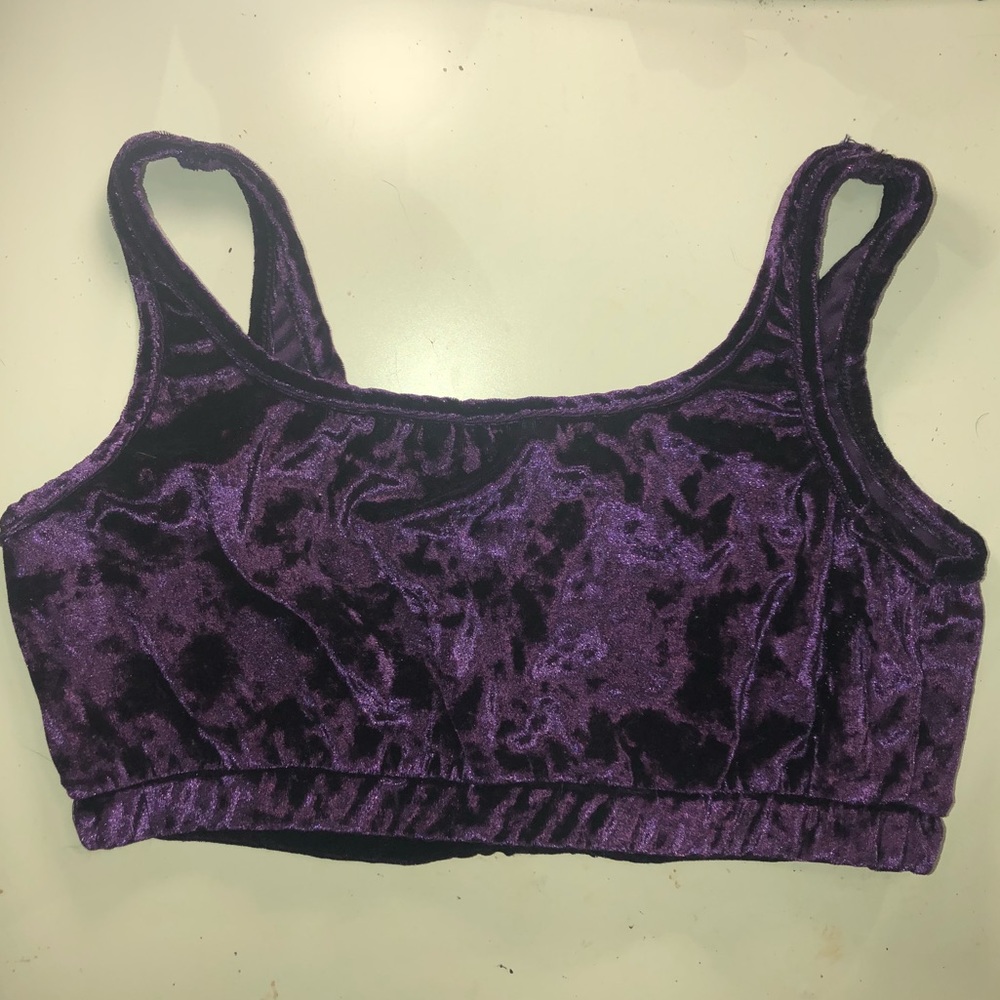 YAMZ Velvet Purple Sports Bra - Size M (NWOT)